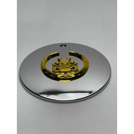 Vogue Tyres Chrome 24K Gold Crest Wreath Wheel Center Cap WCA-283 TDK-070119A