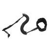 Surfboard Leash High Elasticity TPU Black Adjustable Coiled Surfing Leg