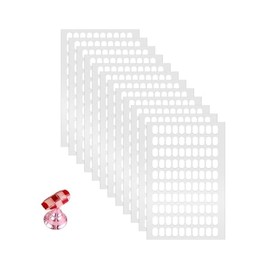 1200 Pcs False Tip Double Sided Adhesive Tapes for Nail Art Display - Pre-cut Strips for Nail Art Holder and Display Book