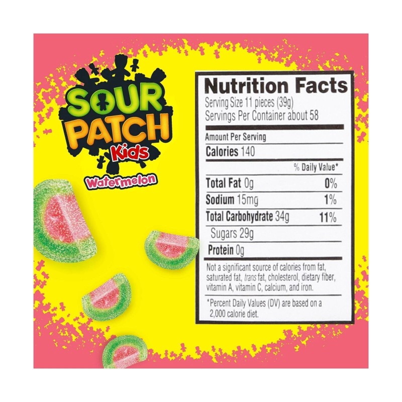 SOUR PATCH KIDS Watermelon Soft & Chewy Candy- BULK CANDY-