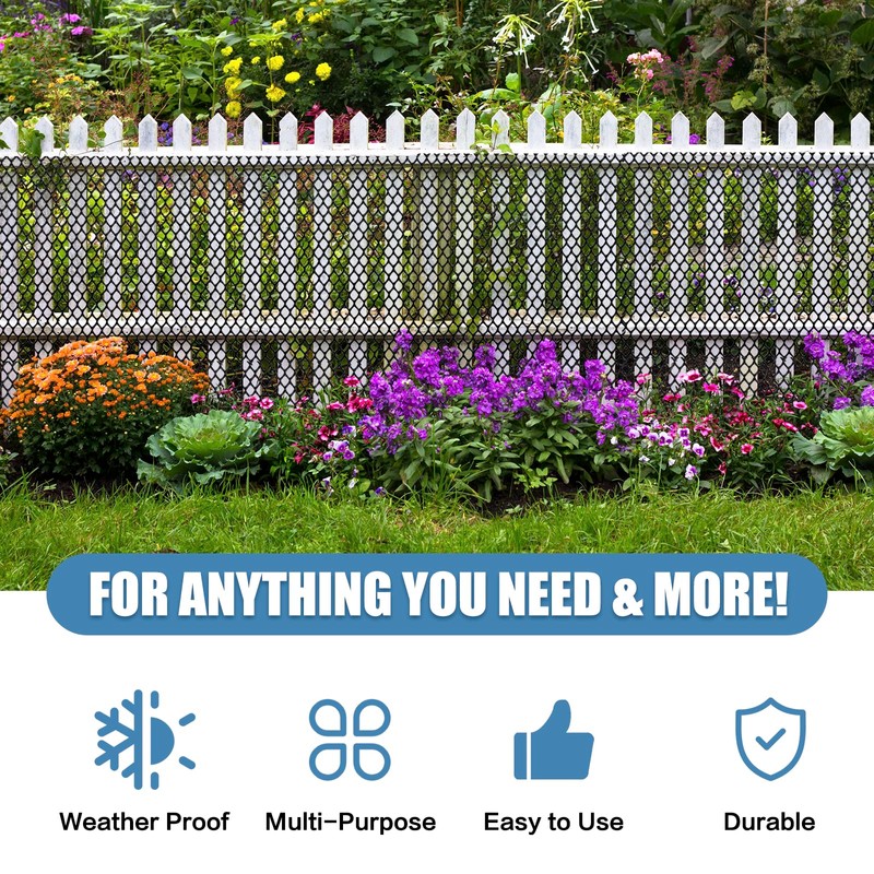 Plastic Pet & Garden Fence - Black 15.7in X 50ft