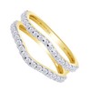 AFFY 1.00 Carat Round White Cubic Zirconia 14K Yellow Gold
