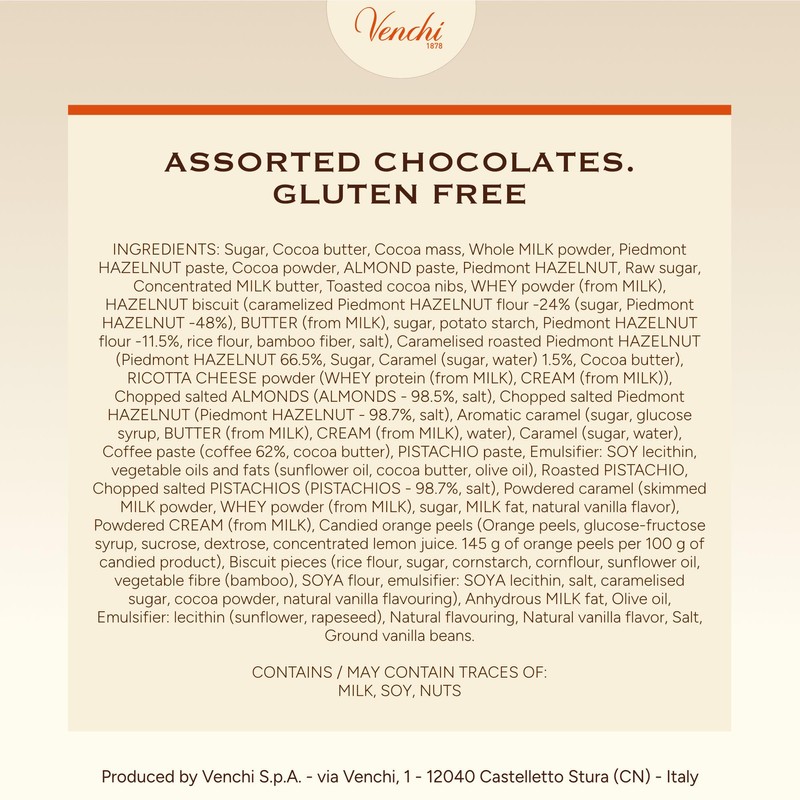 Venchi - Murrine Collection - Medium Orange Hamper with Assorted