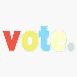 Vote. Retro Style Vote Election Sticker Bumper Sticker Vinyl Decal 5"