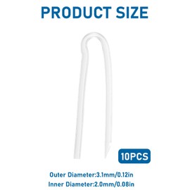 10pcs Hearing Aid Tubes, Lightweight Hearing Aid Tubes NHS, Transmitting Clear Sound Hearing Aid Tubes NHS, Hearing Aid Tubes Replacement NHS, Suitable for Most Seniors