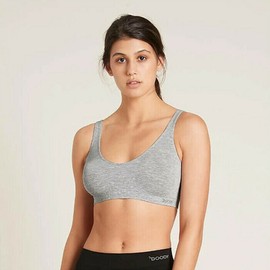 Boody Seamfree Crop Bra, Light Grey Marl / XS