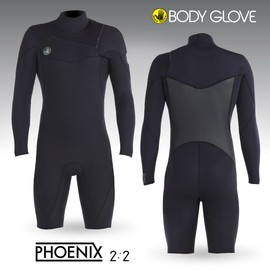 Body Glove Men's Phoenix 2mm Chest-Zip Long Sleeve Springsuit Wetsuit (Black, Medium)