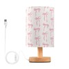 Aslsiy Coquette Ribbon on White Bedside Table Lamp Lovely Bow