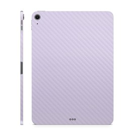 Carbon Fiber Tablet Skin Compatible with Apple iPad Air 11" (M3) 2025 - Solid Lilac - Premium 3M Vinyl Protective Wrap Decal Cover - Easy to Apply | Crafted in The USA by MightySkins