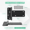 Wmebee 5“ Gate Hinges,260 Lbs Capacity, Matte Black Hinges,6 Pack