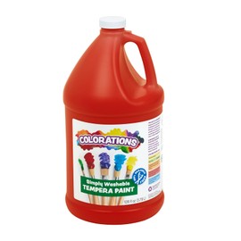 Colorations Paraben-Free Washable Tempera Paint for Kids - 1 Gallon Value Size. Vibrant Red, Non-Toxic and Made in The USA
