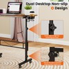 Hadulcet Small Standing Desk Adjustable Height, Rolling Desk for Standing
