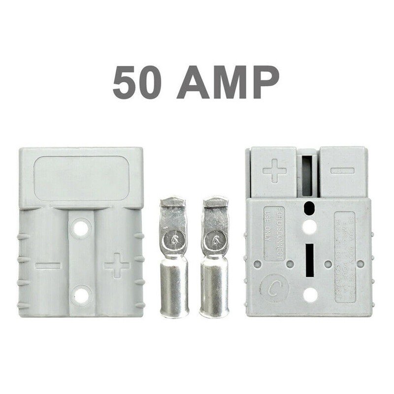 10Pcs Anderson Style Plug Connectors 50 AMP 12-24V 6AWG DC