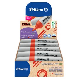 Pelikan Highlighters 490 eco Neon Red Pack of 10 in Folding Box