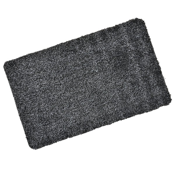 Micro-Pro Absorbent Barrier Floor Door Mat Non-Slip Rubber Backing Black