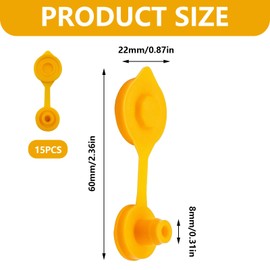 QIYUDA 15 Pcs Gas Can Vent Caps, Plastic Tank Nozzle Vents for Cap Replacement