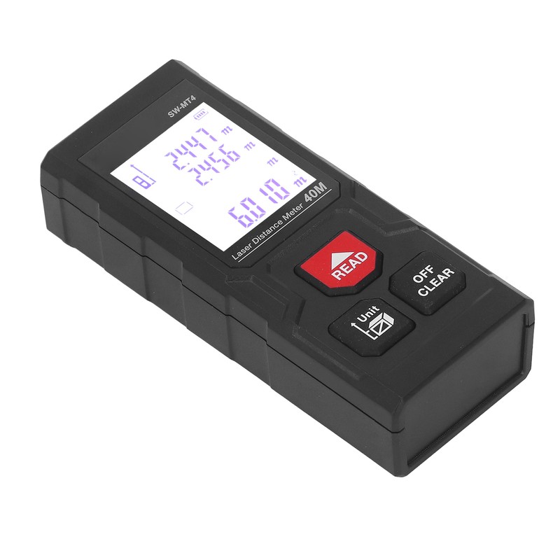 Laser Distance Meter Millimeter Level Accuracy 40m Range Red Light