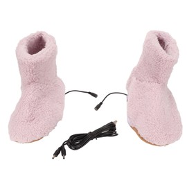 Heated Foot Warmer Electric Heating Booties Slippers, Soft Plush, Wear Gifts for Women Men ()