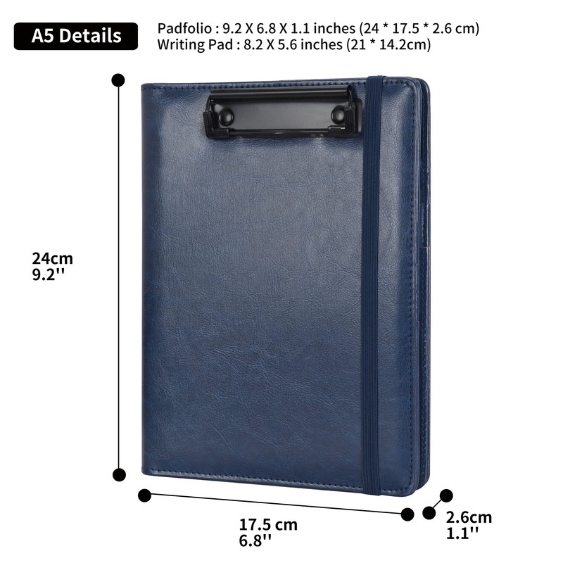 Wonderpool A5 Faux Leather Clipboard Partfolio Recipe Binder Notepad Forms