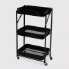 Organizador Multiusos Ruedas Plegable Frutero Vintage Negro