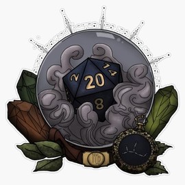 Leyland Designs Virgo D20 - Tabletop Gaming Dice - The Astrology Collection Bumper Sticker Window Water Bottle Decal 5""