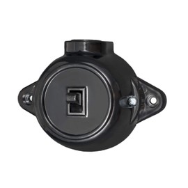 Retro Light On/Off Switch Black 10A