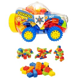 Copper Top - KIDS BUILDING BLOCKS KIT CAR SET 100 PCS CONSTRUCTION TOYS DIY GAME EDUCATIONAL AND SKILL DEVELOPMENT BEST XMAS PRESENT/BIRTHDAY PRESENT