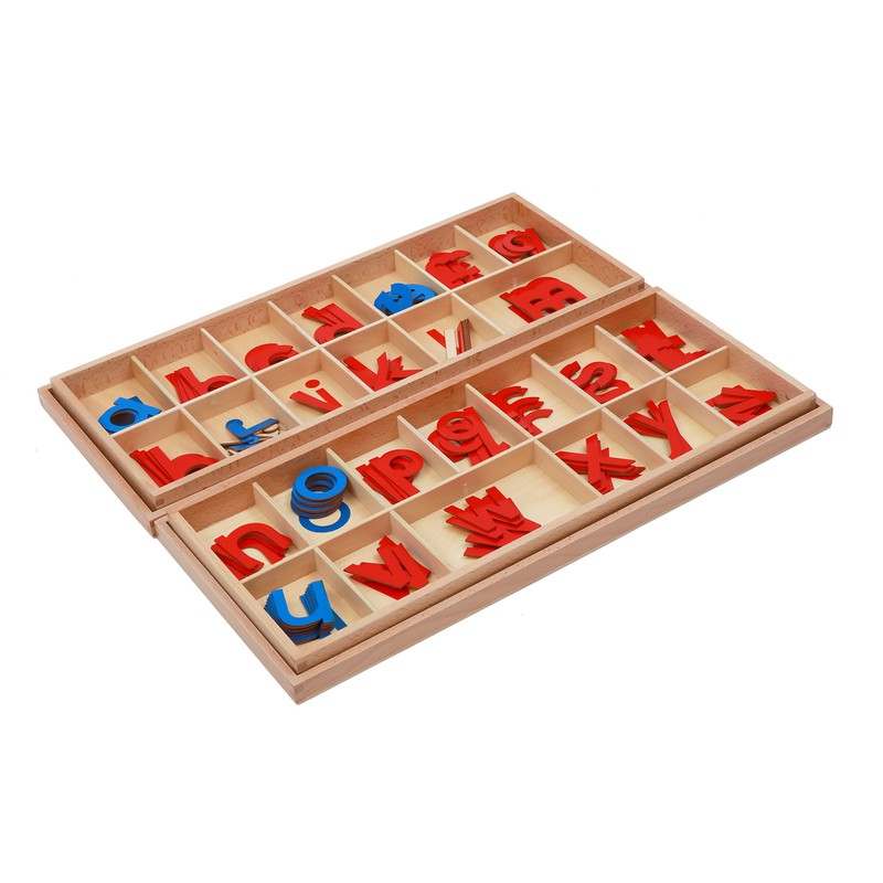 Large Movable Alphabet (Red & Blue)-Montessori Movable Alphabet Montessori Alphabet