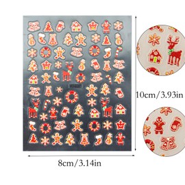 5D Christmas Nail Stickers Decals,3D Self-Adhesive Winter Theme Nail Sticker White Snowflake Nail Art Design Decals DIY Nail Decoration Supplies for Women Girls