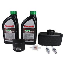 OEM Tuneup Kit Compatible with Kawasaki 99969-6425 99969-6543 with 10W40 Oil for Engines FR651V FR691V FR730V FS481V FS541V FS600V FS651V FS691V FS730V