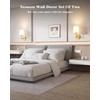 Ouyulong Battery Operated Wall Sconces Set of 2, Wireless Rechargeable