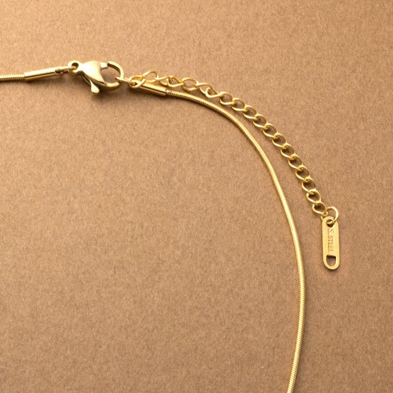 Cream Dot Necklace, Women's, Popular, Stainless Steel, Surgical Stainless Steel,