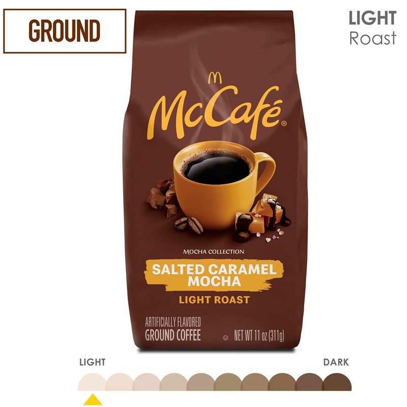 McCafe Salted Caramel Mocha, Ground Coffee, Flavored, 11oz. Bagged