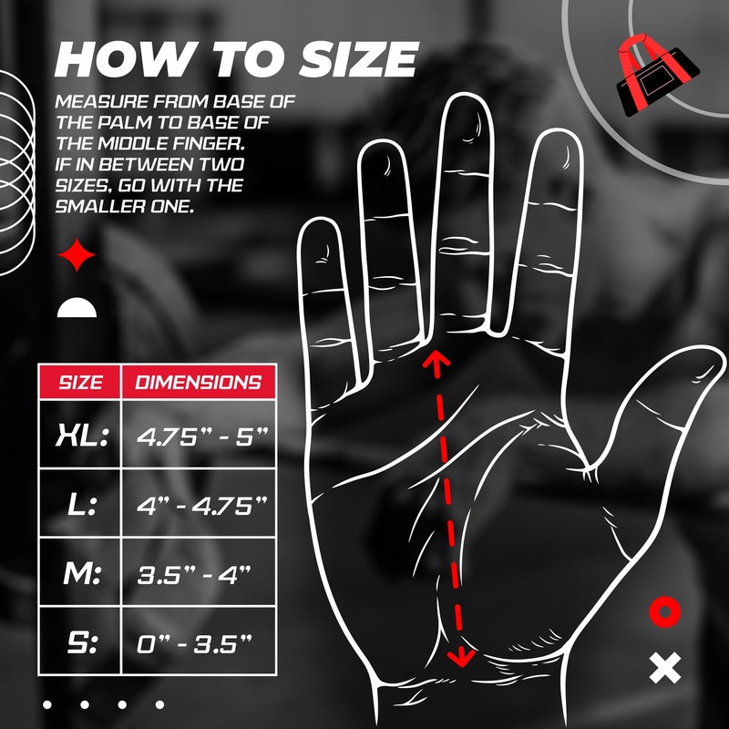 JerkFit WODies 2 in 1 Handgelenkbandage und Handflächenschutz (Rot, M)