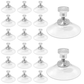ZXJLWR Pack of 20 Suction Cups with M4 Thread 40 mm for Windows and Glass Panels, Suction Cups with Thread, Suction Cups for Smooth Surfaces such as Ceramic Tiles, Stainless Steel and Painted Metal