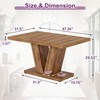 HIGREENA 47" Dining Table, Wooden Kitchen Dinner Table Heavy Duty,