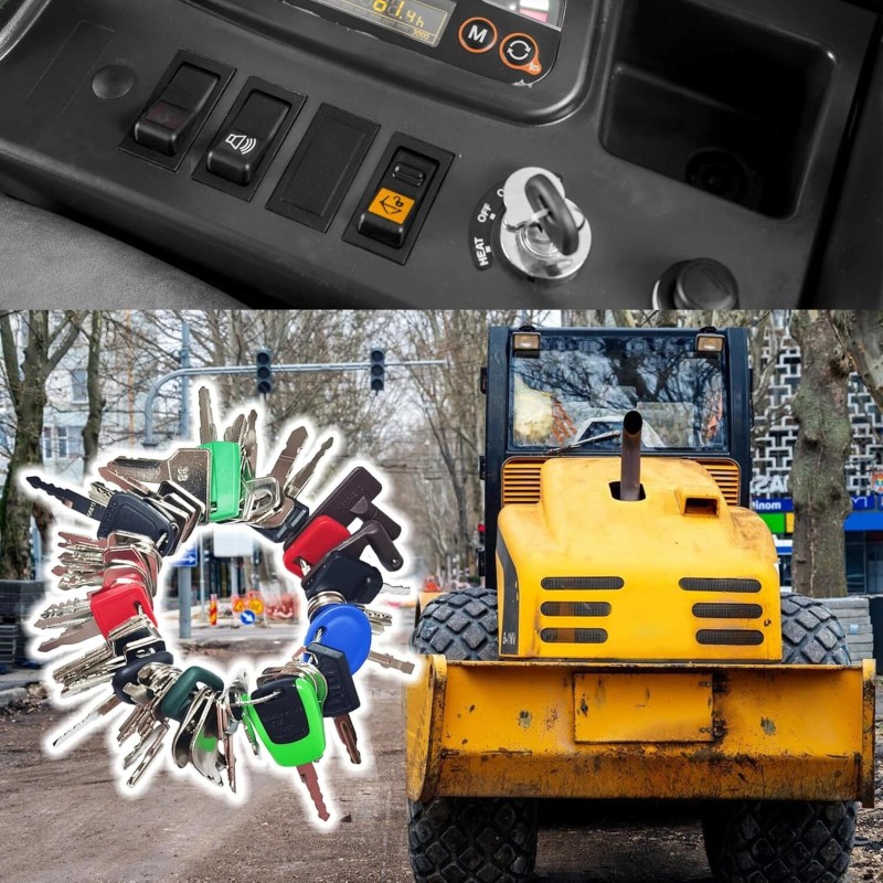 MOUNTPARTS 50 Heavy Equipment Keys Set Kubota JCB Cat Yanmar