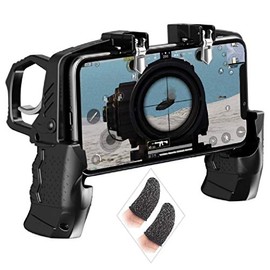 PUBG 荒野行動 射撃ボタン モバイル コントローラー (黒 ４本指)