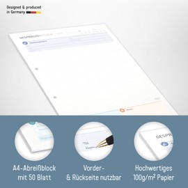 Häfft Call Notes Pad A4, 50 Sheets - Notepad for Phone Notes, Call Notes and More - Sustainable & Climate Neutral