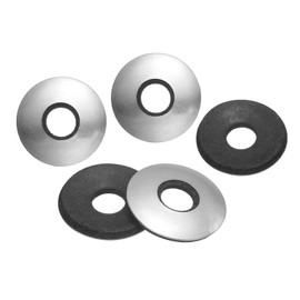 uxcell 50Pcs 3/8" x 1" Sealing Washers, 304 Stainless Steel EPDM Bonded Neoprene Rubber Washers for Screws Bolts, Silver&Black