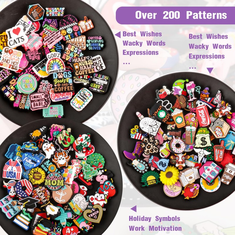 50Pcs Silicone Focal Beads for Pens, Random Cute Character Focal