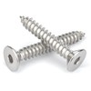 ANSIEDIO Self tapping Screws Stainless Steel Screws Hex Socket Flat