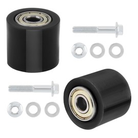 Windance 2Pcs 8mm Chain Tensioner Guide Wheel, Drive Chain Pulley Roller for Dirt Pit Bikes Street Bikes Motorcycles ATV Off Road (Black)