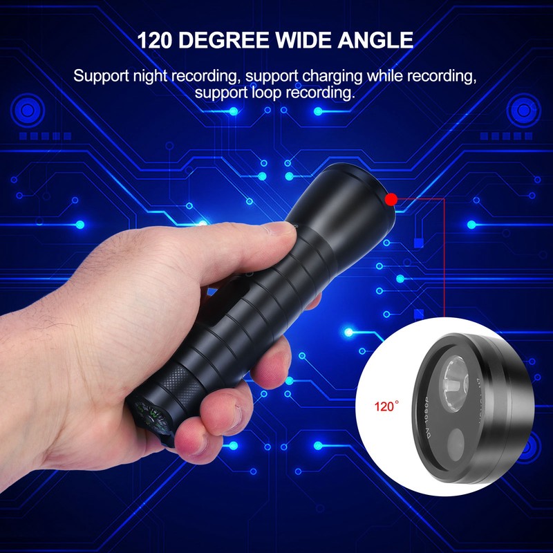 Motorcycle Helmet Camera 1080P HD Sports Action Camera Flashlight Shaped
