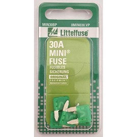Littelfuse 0MIN030.VP MINI 32 Volt 30 Amp Carded Blade Fuse, (Pack of 5)