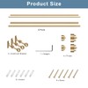 Kemmie Heavy Duty Double Curtain Rods, 36 to 72' Telescoping,