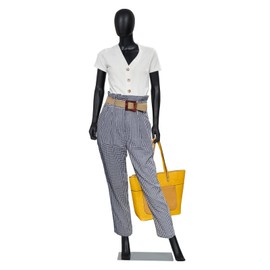 Mannequin Full Body Dress Form Display Adjustable Stand Posable Manikin Torso with Metal Base, White (Female 5)