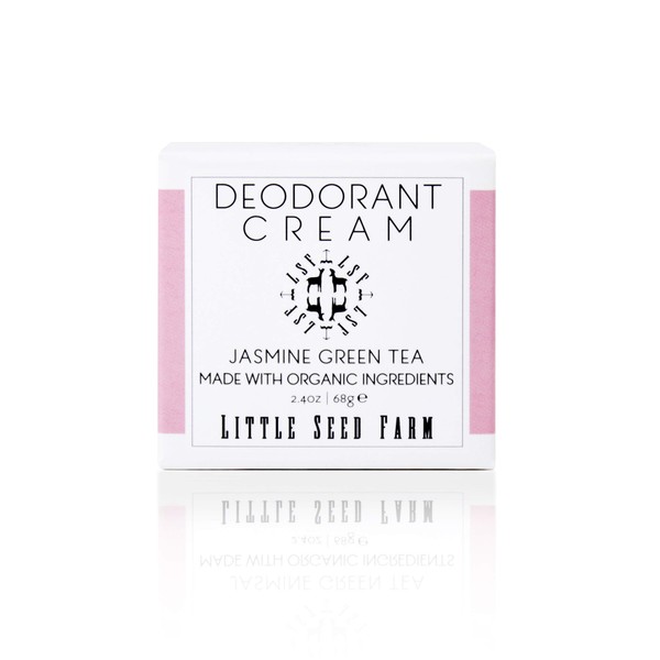 Little Seed Farm All Natural Deodorant Cream, Aluminum Free Activated Charcoal Deodorant for Women or Men, 2.4 Ounce - Jasmine