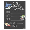 Cohas Hello World Newborn Baby Announcement Chalkboard Sign with Boat