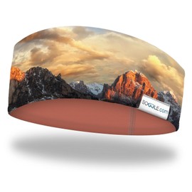 SOGGLE Headband with reversible design, soft feel, headband with slightly asymmetric cut, breathable and heat-insulating, colour: headband 08 Dolomites